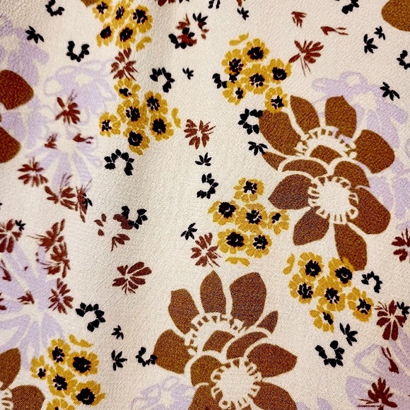 Free People Floral Flare Boho Pants Sz. Small - Picture 5 of 10